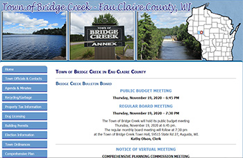 Town of Bridge Creek, Eau Claire County