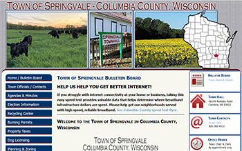 Town of Springvale, Columbia County